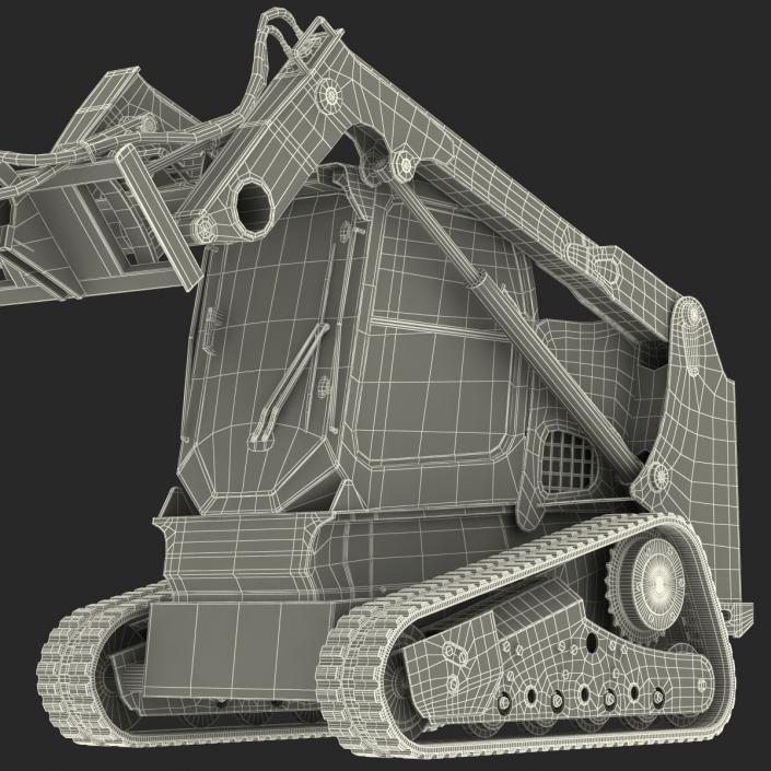 3D model Compact Tracked Loader Bobcat with Auger