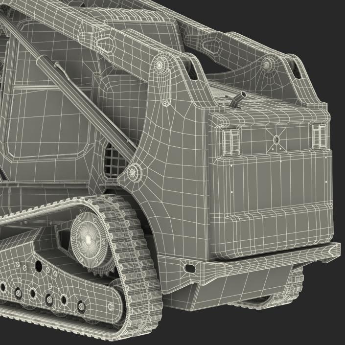 3D model Compact Tracked Loader Bobcat with Auger