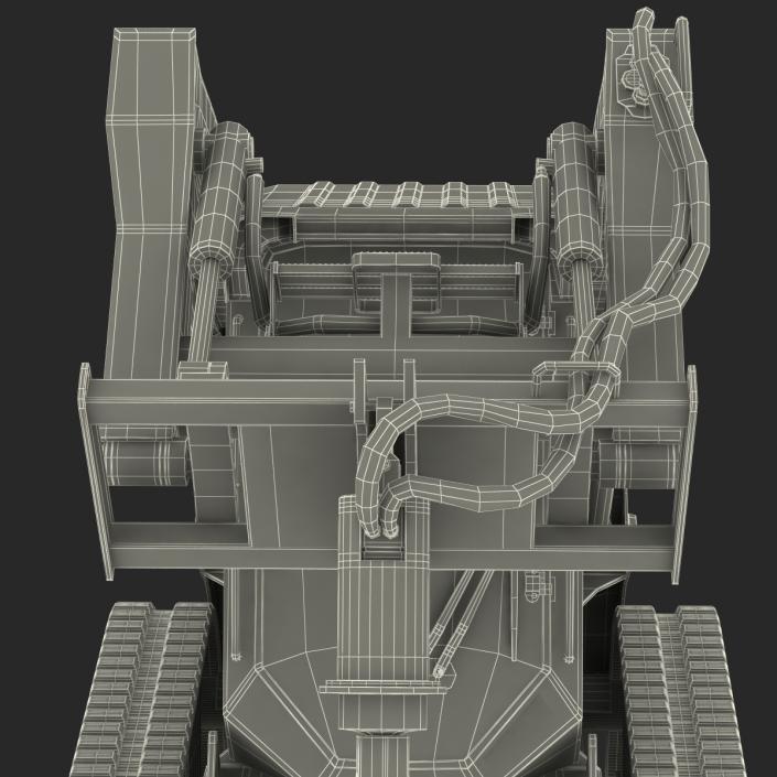 3D model Compact Tracked Loader Bobcat with Auger