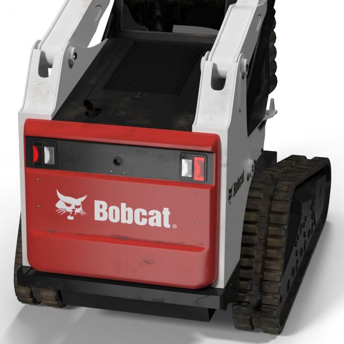 Compact Tracked Loader Bobcat with Auger Rigged 3D