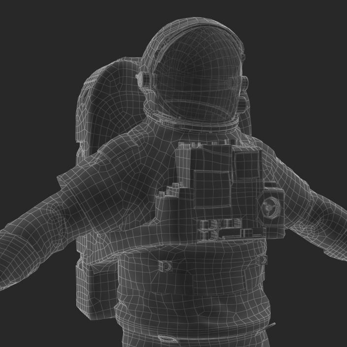 3D NASA Space Suit Extravehicular Mobility Unit 2