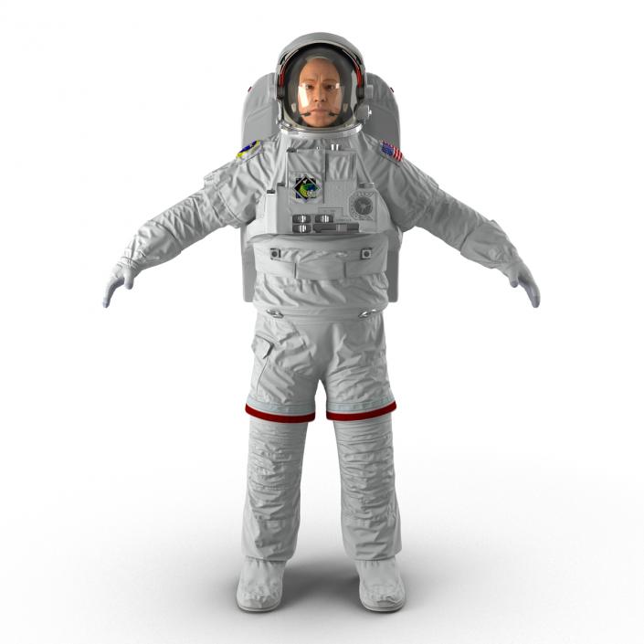 Astronaut Nasa Extravehicular Mobility Unit without Visor Rigged 3D model