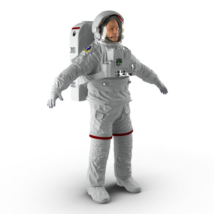 Astronaut Nasa Extravehicular Mobility Unit without Visor Rigged 3D model