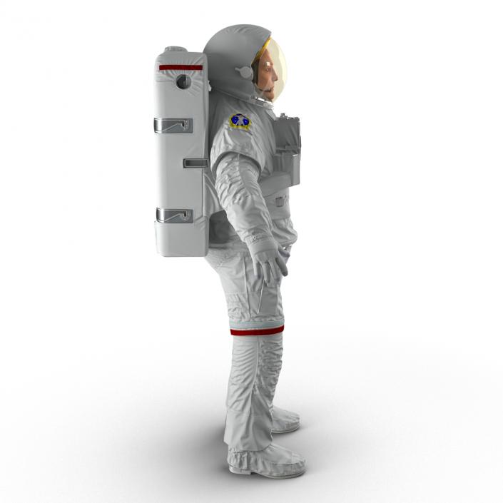 Astronaut Nasa Extravehicular Mobility Unit without Visor Rigged 3D model