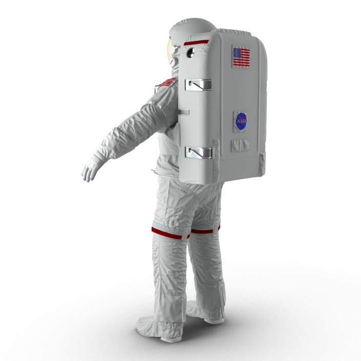 Astronaut Nasa Extravehicular Mobility Unit without Visor Rigged 3D model