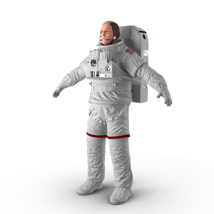 Astronaut Nasa Extravehicular Mobility Unit without Visor Rigged 3D model