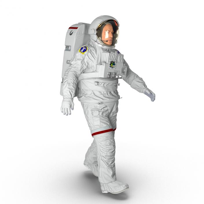 Astronaut Nasa Extravehicular Mobility Unit without Visor Rigged 3D model