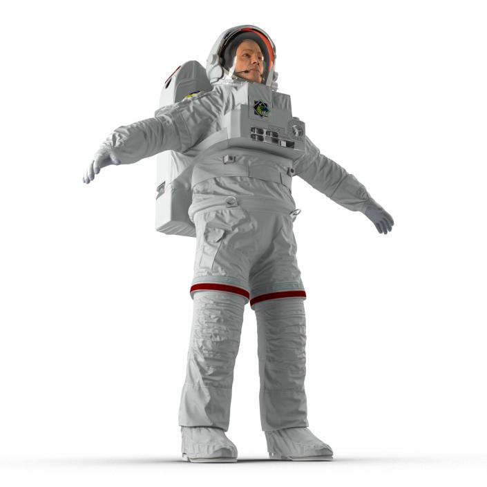 Astronaut Nasa Extravehicular Mobility Unit without Visor Rigged 3D model