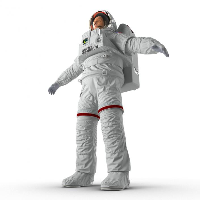 Astronaut Nasa Extravehicular Mobility Unit without Visor Rigged 3D model