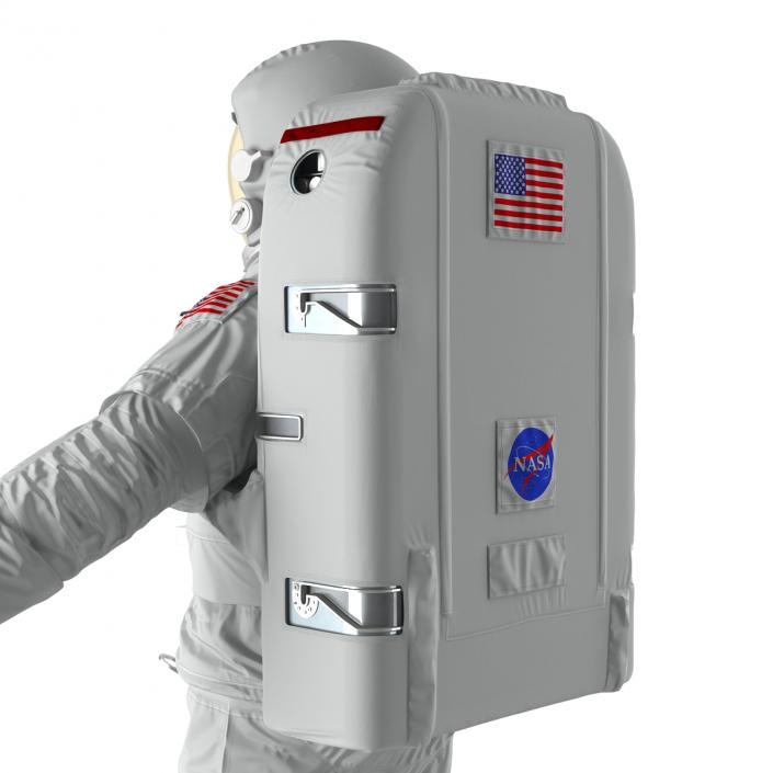 Astronaut Nasa Extravehicular Mobility Unit without Visor Rigged 3D model