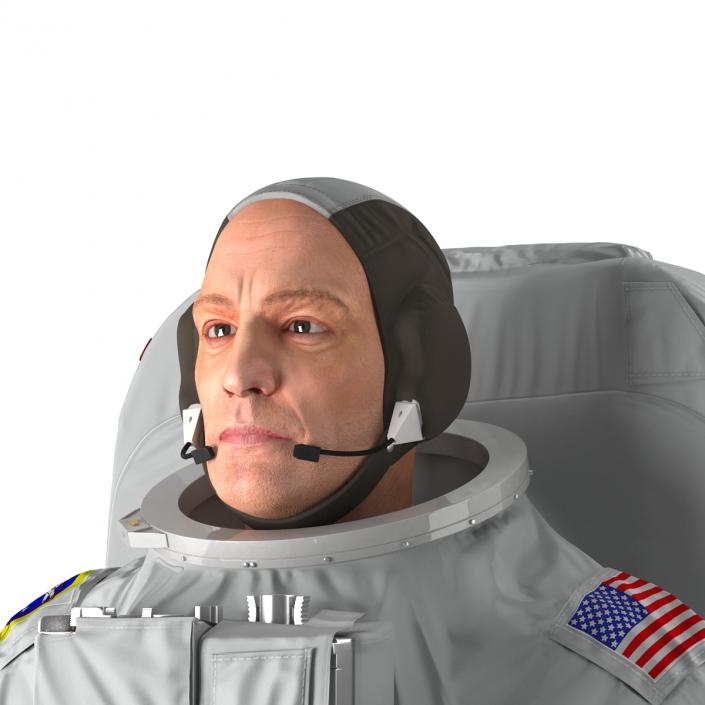 Astronaut Nasa Extravehicular Mobility Unit without Visor Rigged 3D model