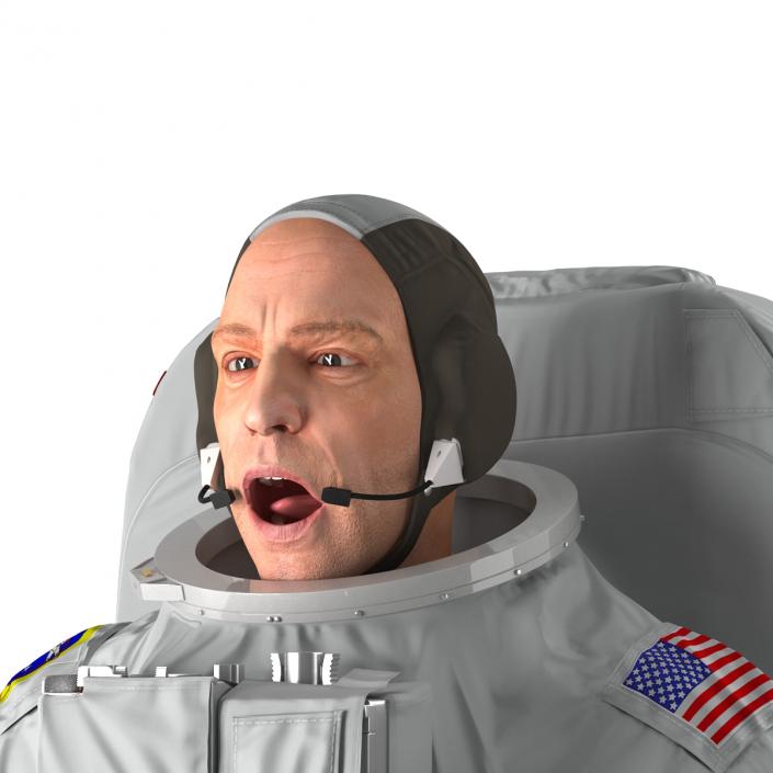 Astronaut Nasa Extravehicular Mobility Unit without Visor Rigged 3D model