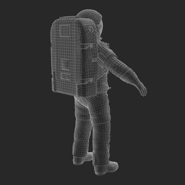 Astronaut Nasa Extravehicular Mobility Unit without Visor Rigged 3D model