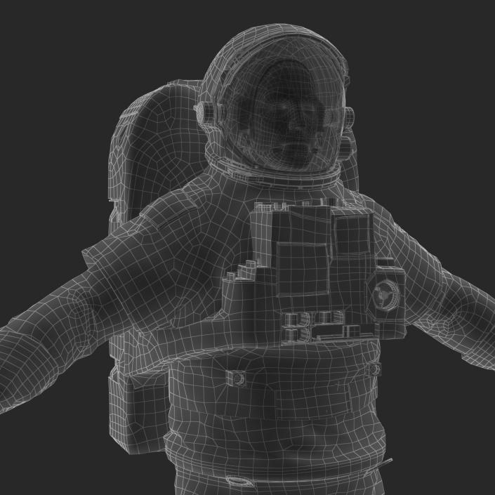 Astronaut Nasa Extravehicular Mobility Unit without Visor Rigged 3D model