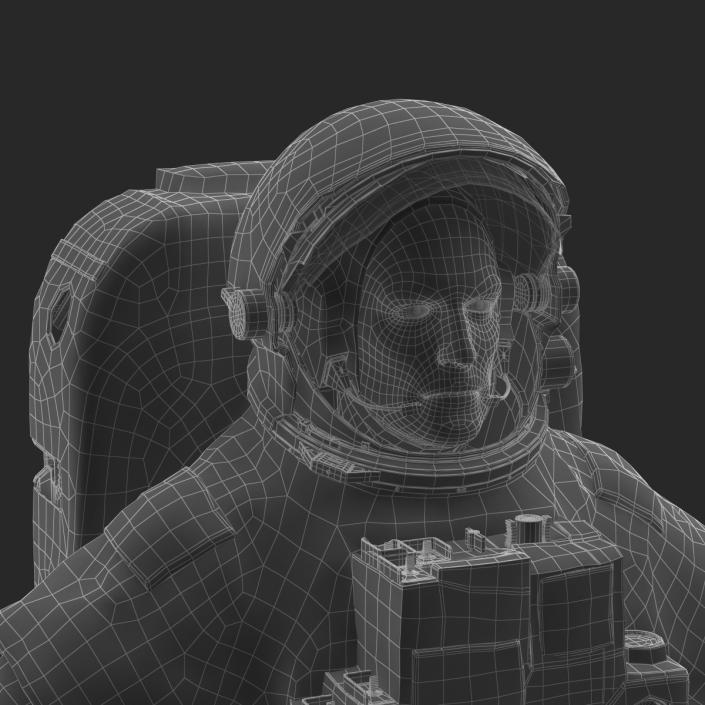 Astronaut Nasa Extravehicular Mobility Unit without Visor Rigged 3D model