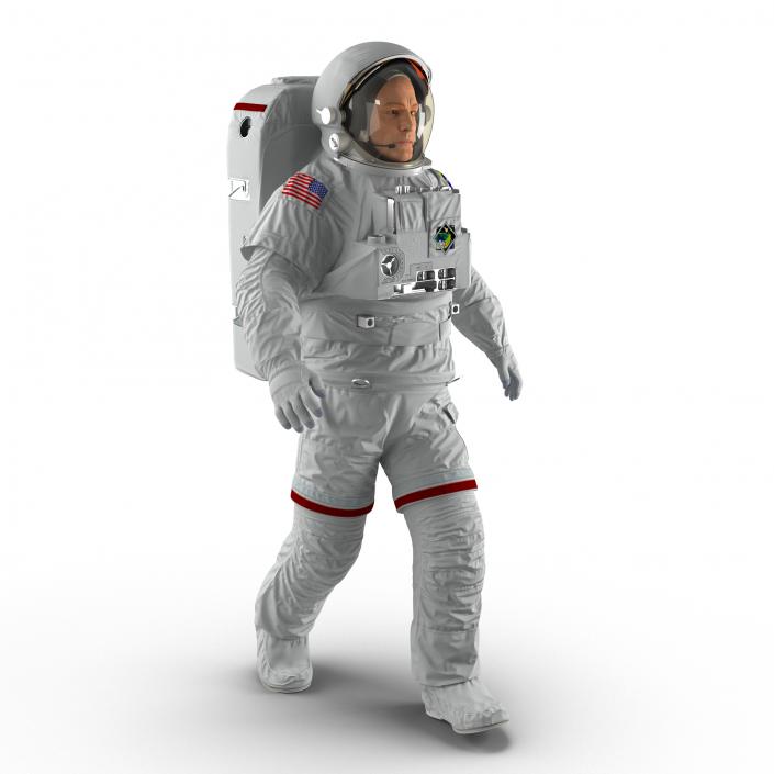 3D Astronaut Nasa Extravehicular Mobility Unit without Visor Rigged 2