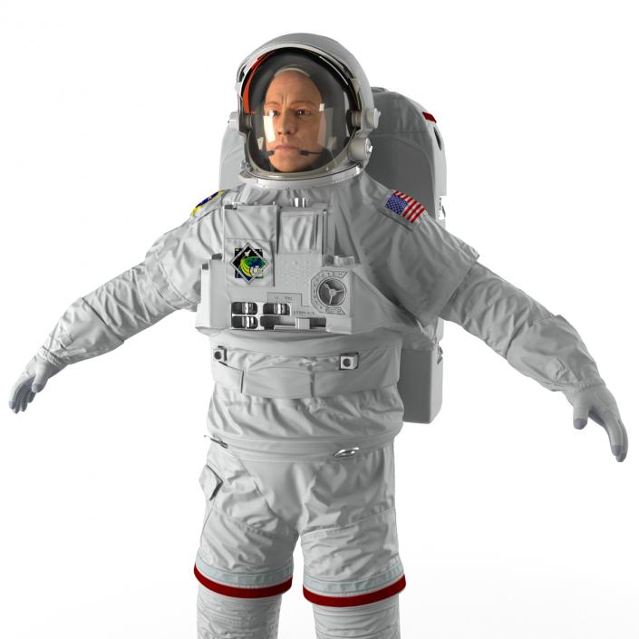 3D Astronaut Nasa Extravehicular Mobility Unit without Visor Rigged 2