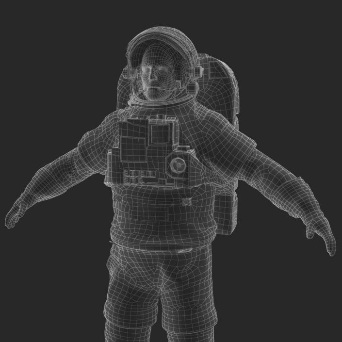 3D Astronaut Nasa Extravehicular Mobility Unit without Visor Rigged 2