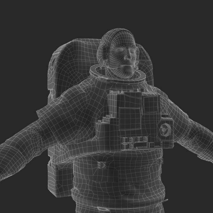 3D Astronaut Nasa Extravehicular Mobility Unit without Visor Rigged 2