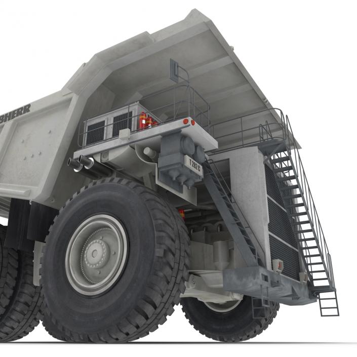 3D model Heavy Duty Mining Truck Liebherr White Rigged