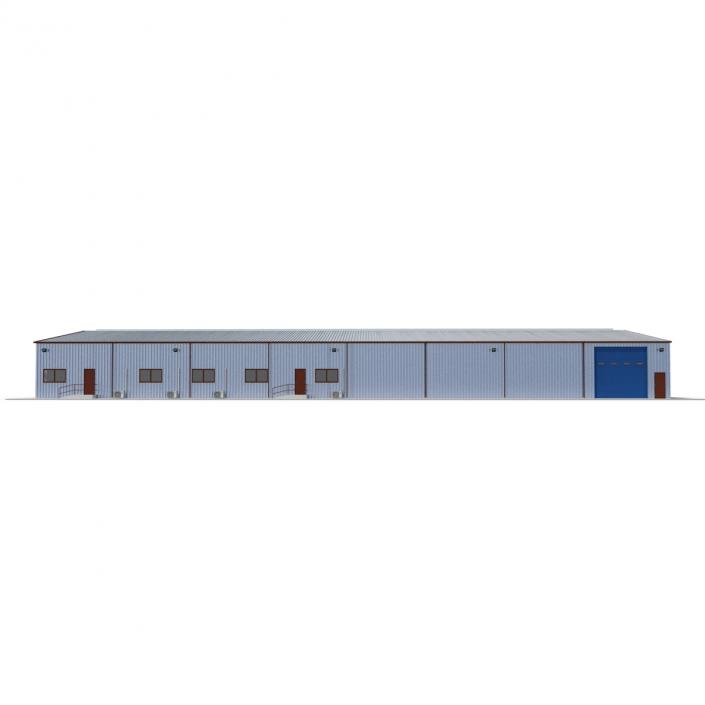 3D model Warehouse Building 3 Blue