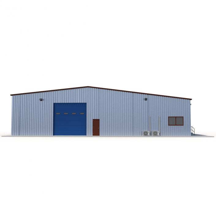 3D model Warehouse Building 3 Blue