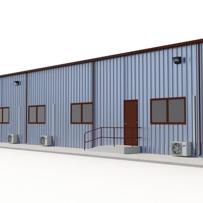 3D model Warehouse Building 3 Blue