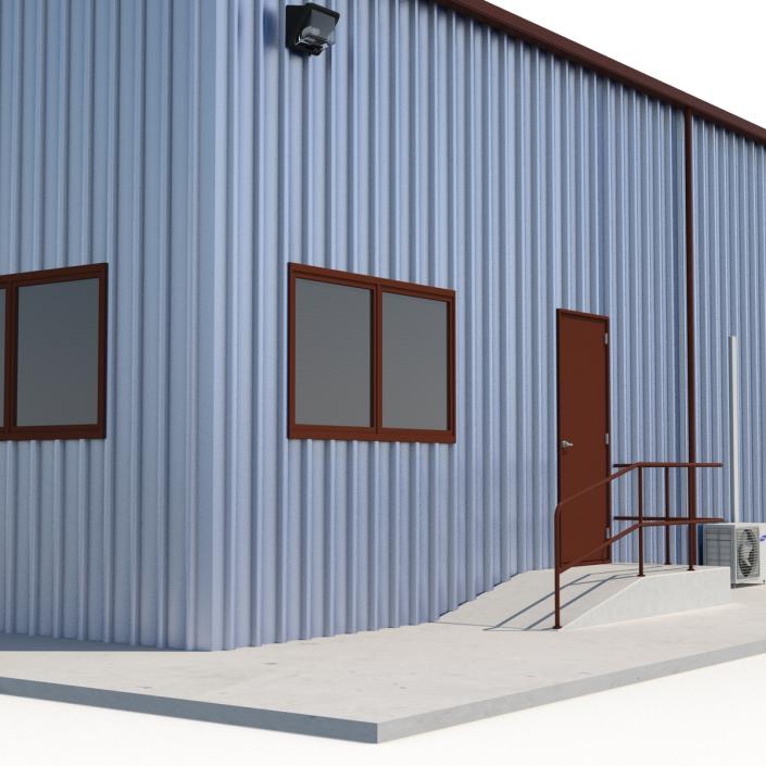 3D model Warehouse Building 3 Blue