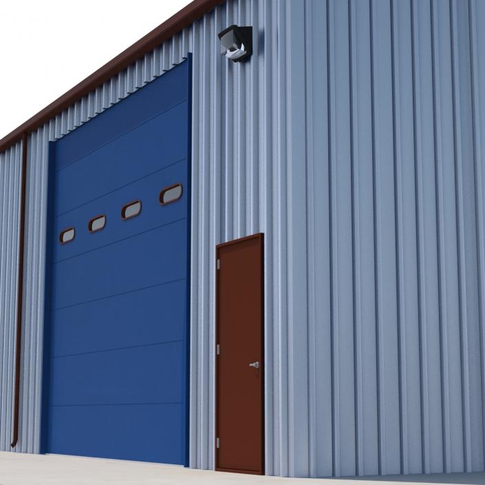 3D model Warehouse Building 3 Blue