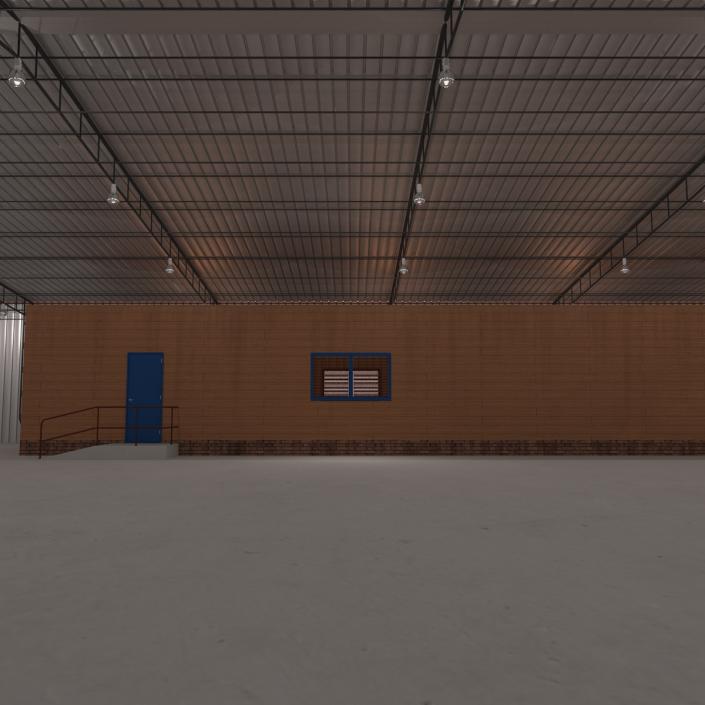 3D model Warehouse Building 3 Blue