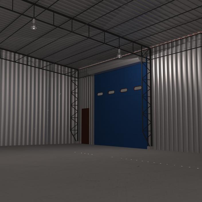 3D model Warehouse Building 3 Blue