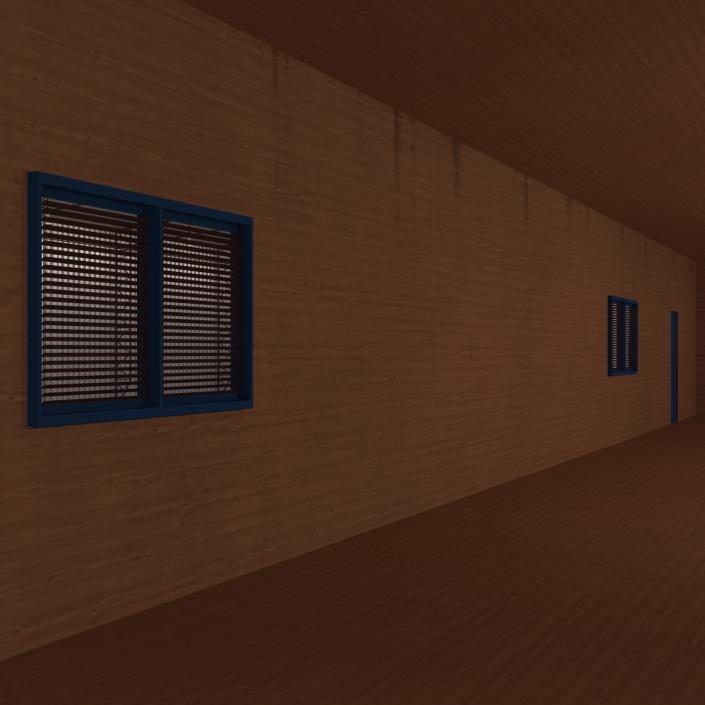 3D model Warehouse Building 3 Blue