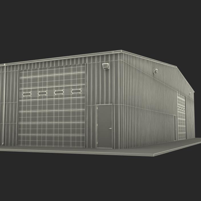 3D model Warehouse Building 3 Blue