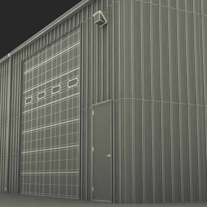 3D model Warehouse Building 3 Blue