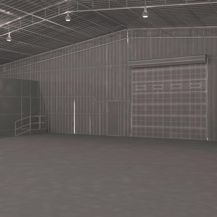 3D model Warehouse Building 3 Blue