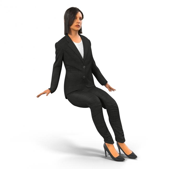 3D model Business Woman Mediterranean Rigged