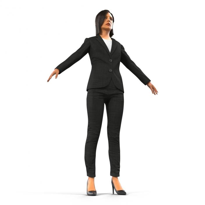 3D model Business Woman Mediterranean Rigged