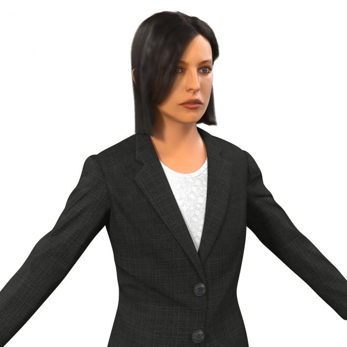 3D Business Woman Mediterranean model