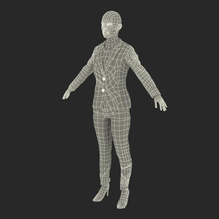 3D Business Woman Mediterranean model