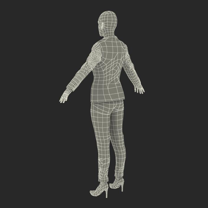 3D Business Woman Mediterranean model