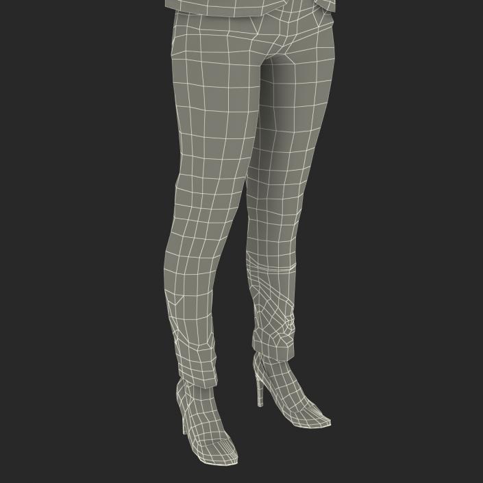 3D Business Woman Mediterranean model