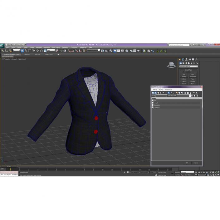 Women Suit Jacket 3D