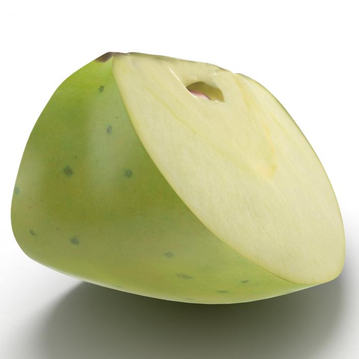 Green Apple Slice 3 3D model