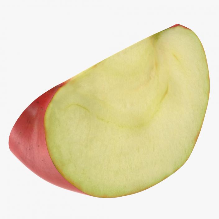 Red Apple Slice 2 3D