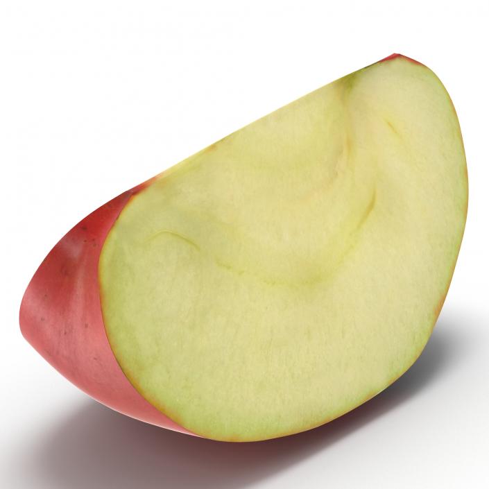 Red Apple Slice 2 3D