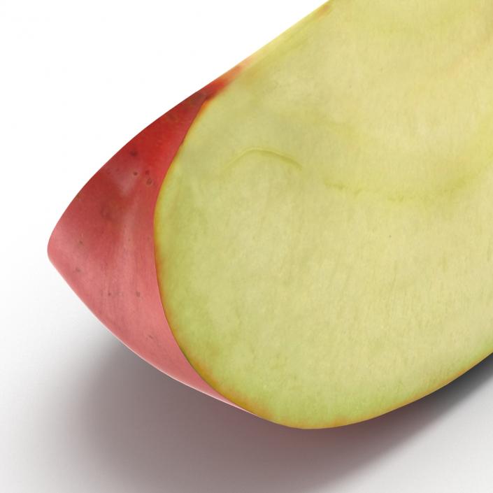 Red Apple Slice 2 3D