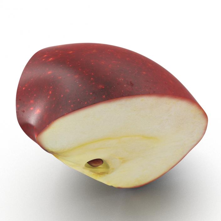 3D model Red Apple Slice