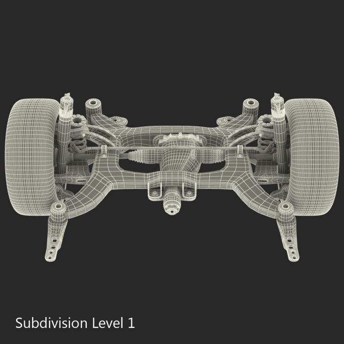 3D model Sedan Back Axle