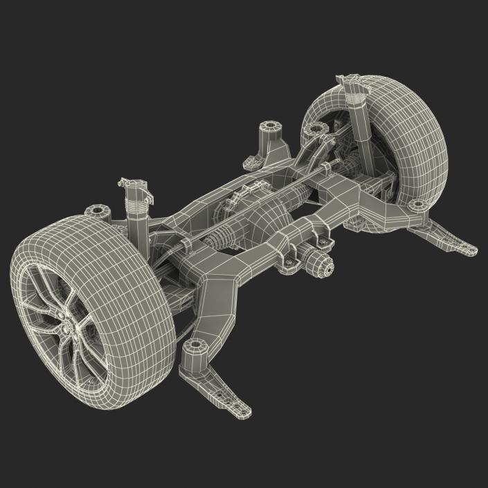 3D model Sedan Back Axle