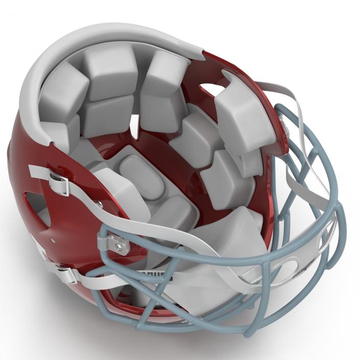 3D Football Helmet 3 Schutt Red model